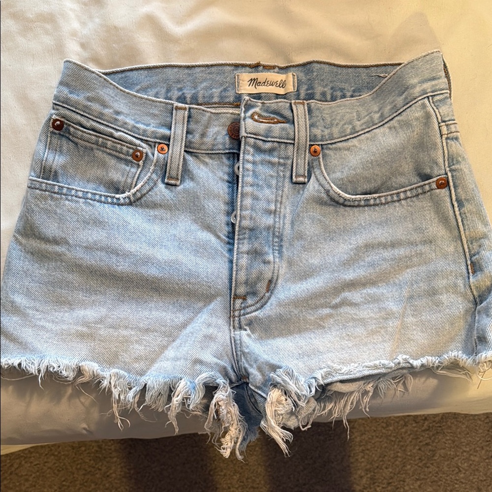 Madewell Light Blue Relaxed Denim Women's Shorts